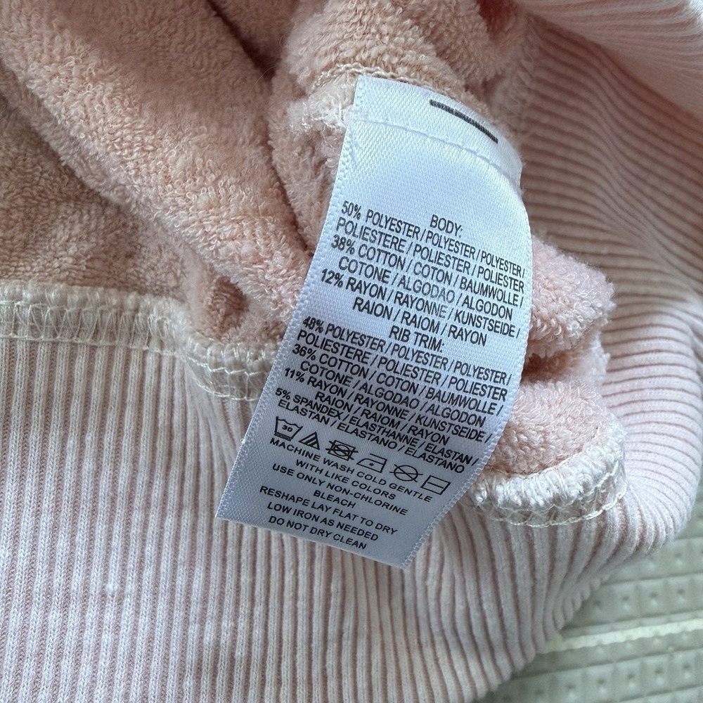 Free People Movement Believe It Hooded Lace Up Pullover Sweatshirt Small Pink - Picture 5 of 8